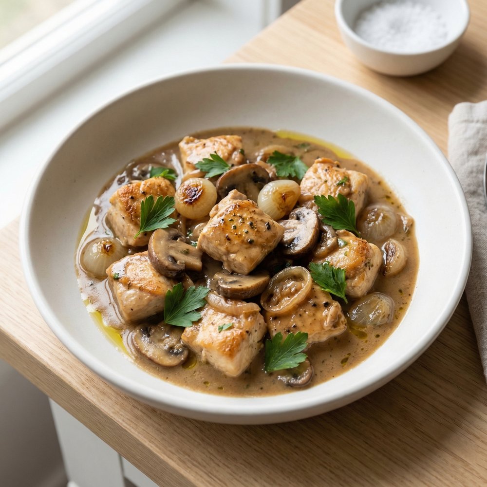 Silky Chicken Marsala with Mushrooms