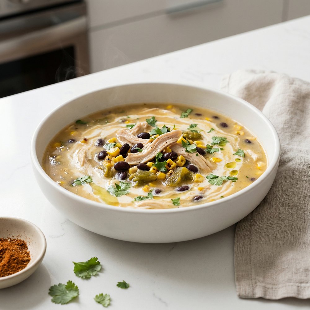 Rotisserie Chicken, Corn & Black Bean Soup