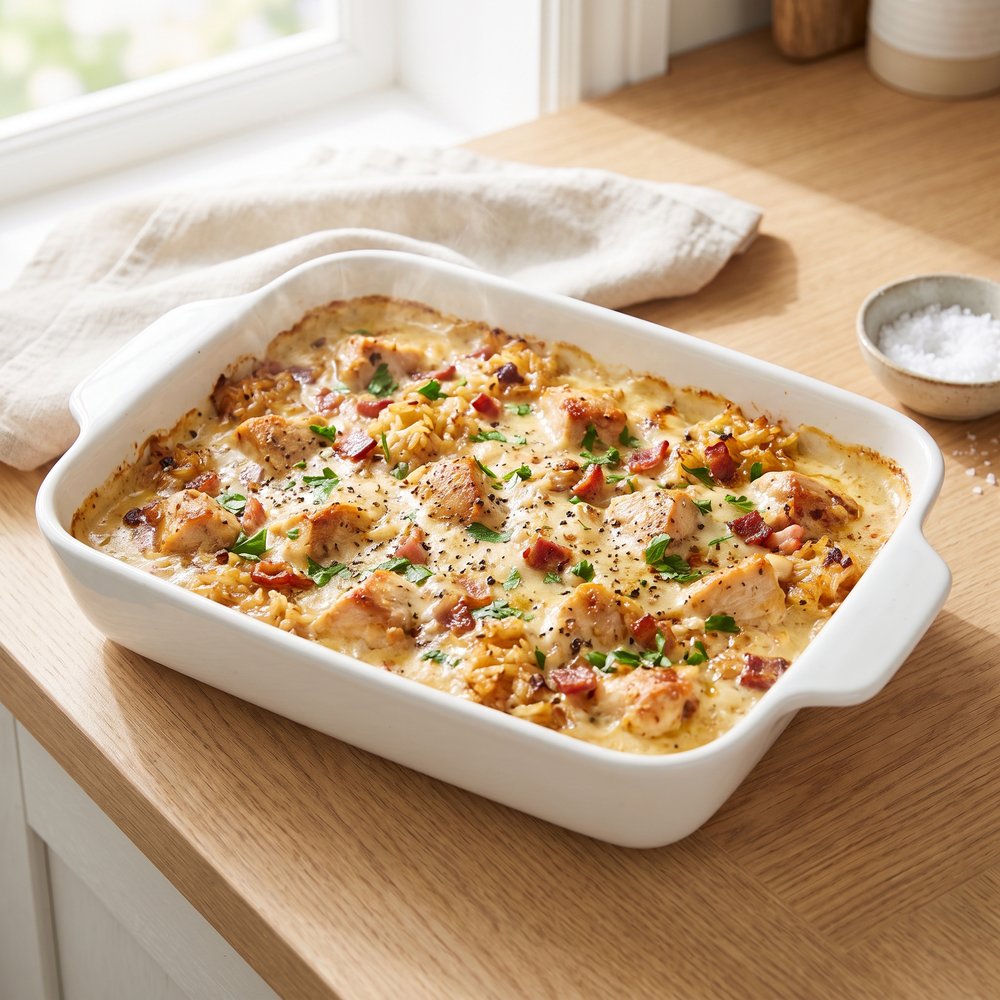 Creamy Chicken and Rice with Bacon