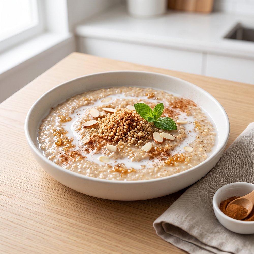 Creamy Cinnamon Quinoa Breakfast Porridge