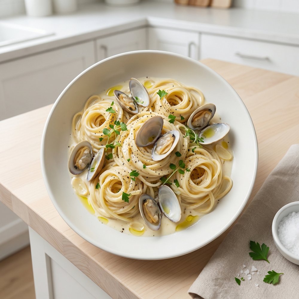 Creamy Linguine with Clam Sauce