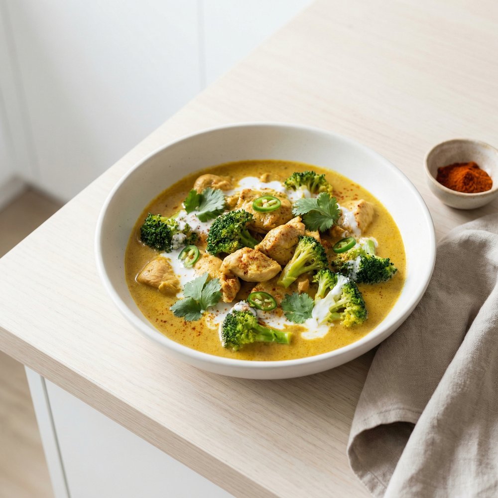 Creamy Chicken & Broccoli Coconut Curry