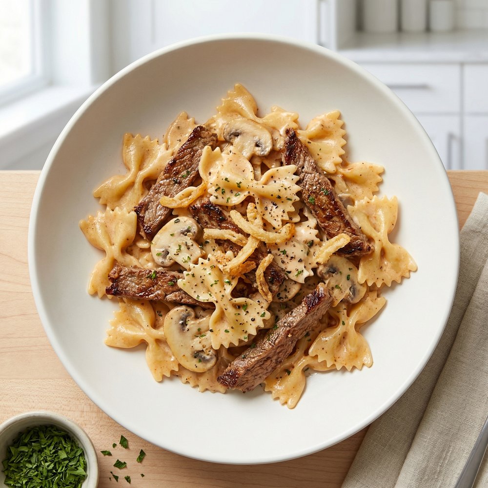 Creamy Steak Stroganoff with Cream Cheese
