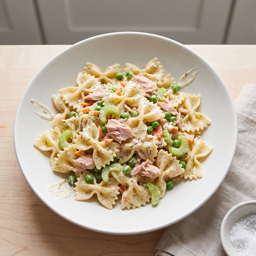 Creamy Dill Tuna Bow-Tie Pasta Salad