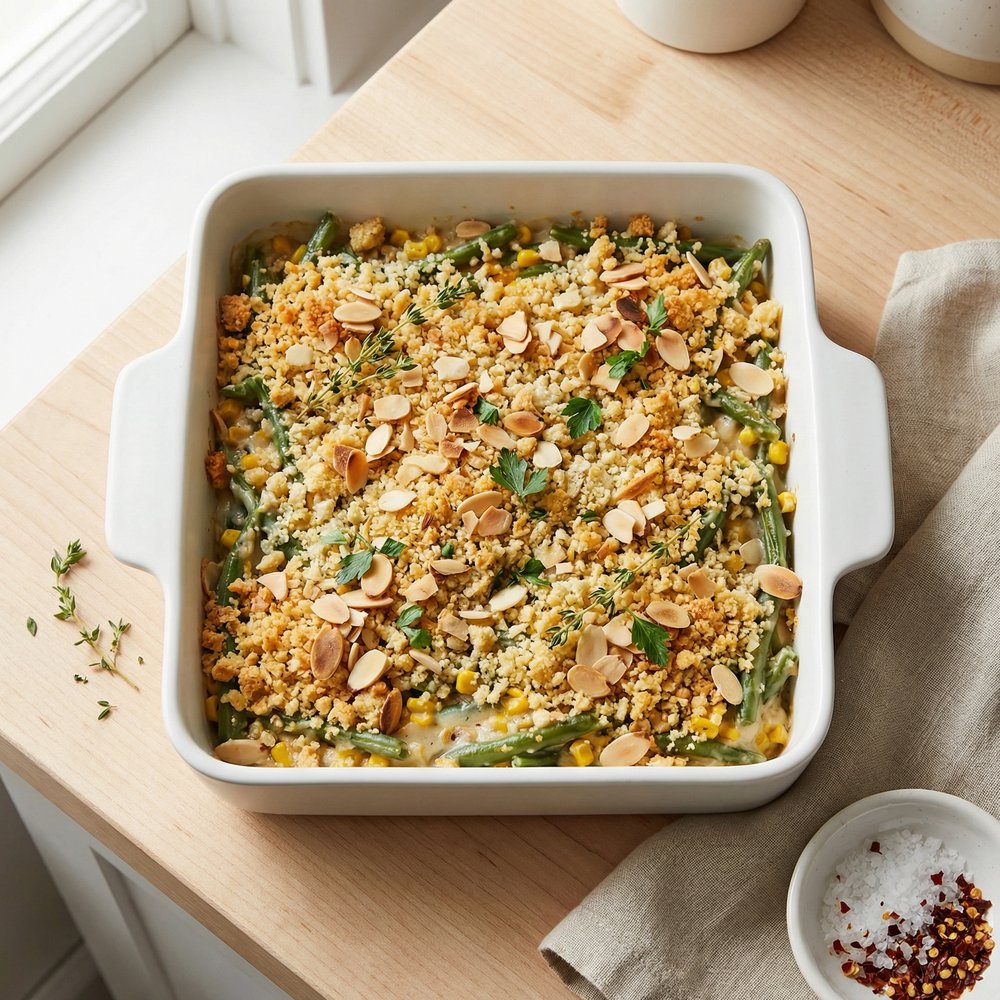Creamy Green Bean & Corn Bake
