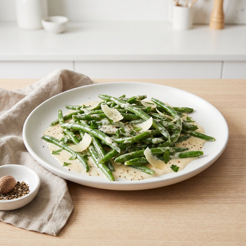 Creamy Green Beans Parmesan