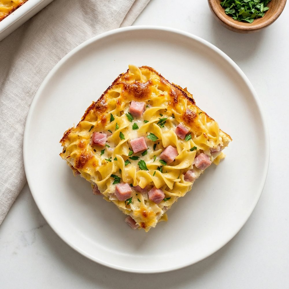 Quick Ham and Egg Noodle Casserole