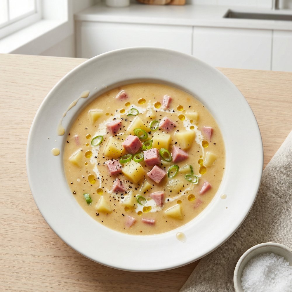 Cheesy Ham and Potato Chowder