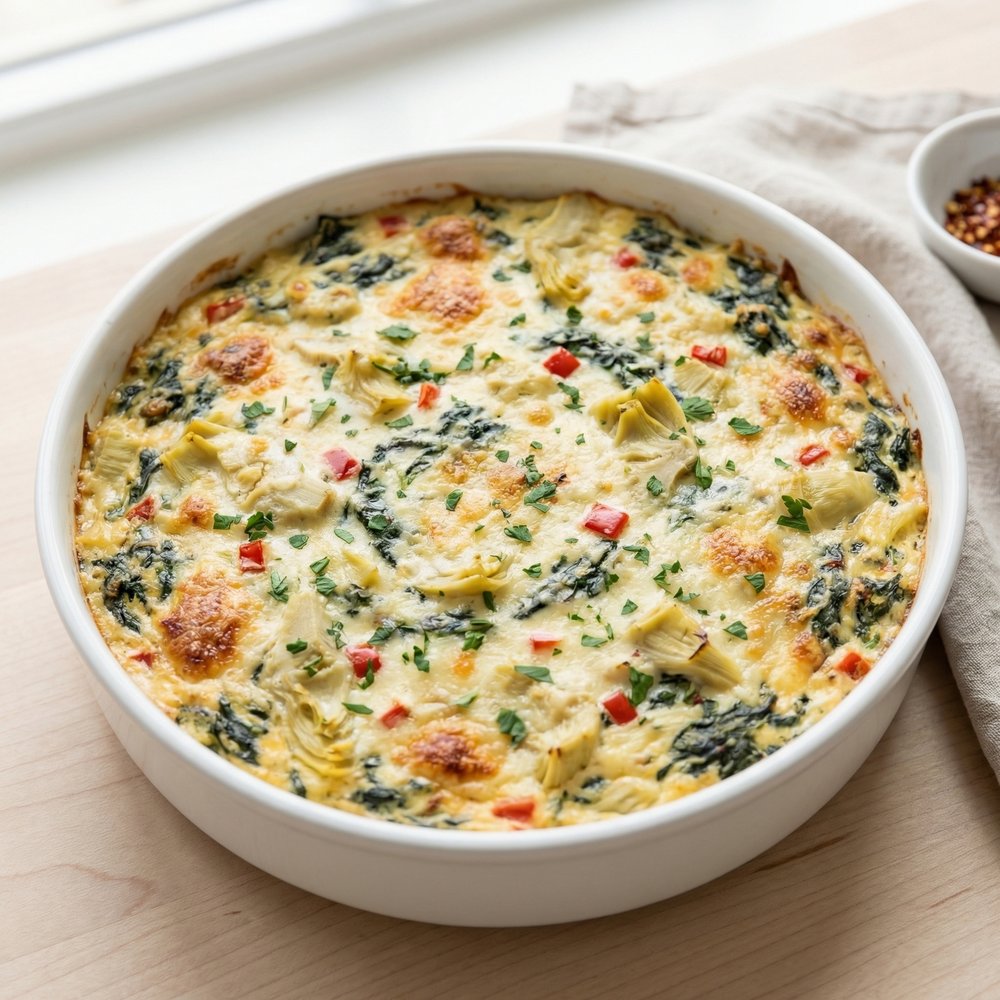 Festive Hot Spinach–Artichoke Dip