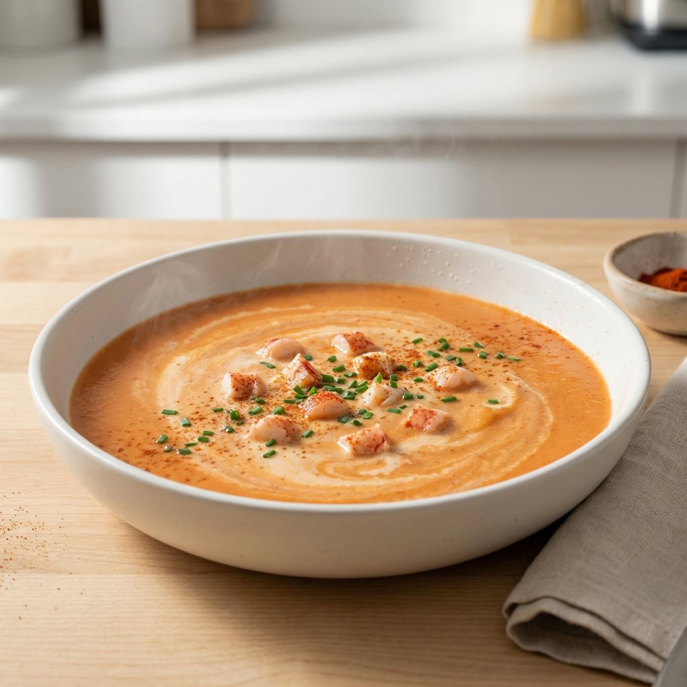 Weeknight Creamy Imitation Lobster Bisque