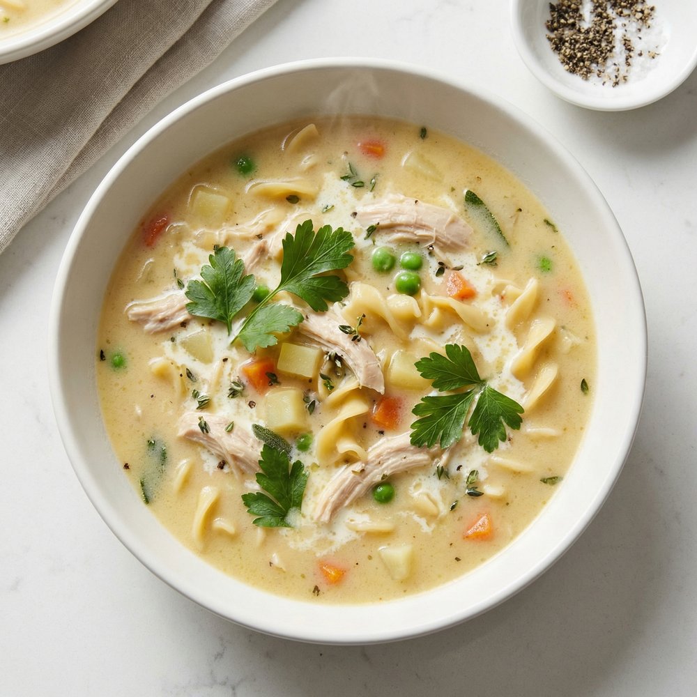 Instant Pot Creamy Chicken Noodle Soup