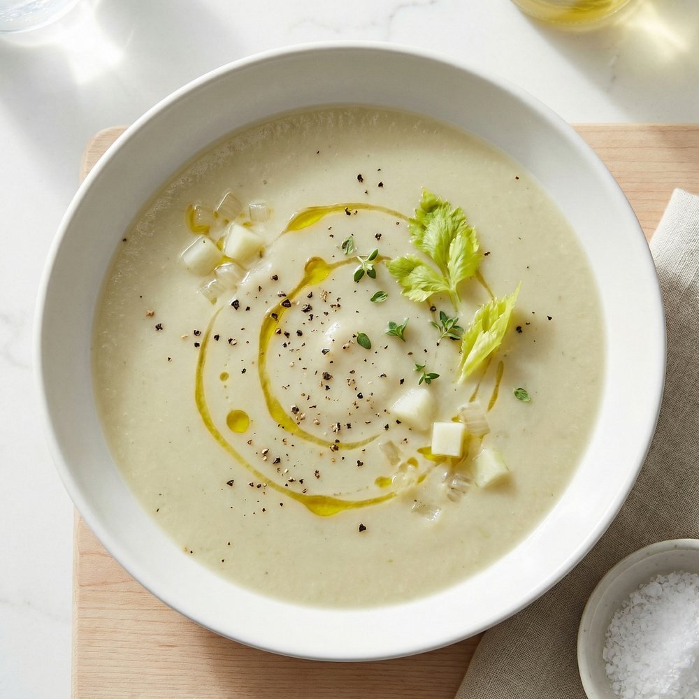 Velvety Kohlrabi Cream Soup
