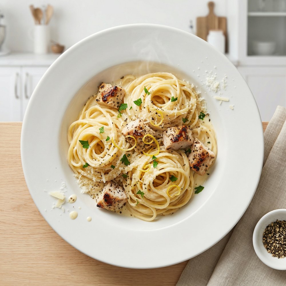 Lemon Chicken Linguine Pasta