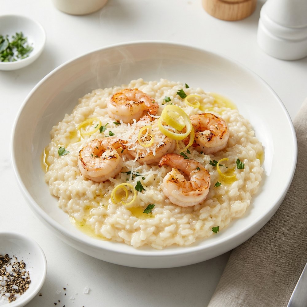 Bright Lemon Shrimp Risotto