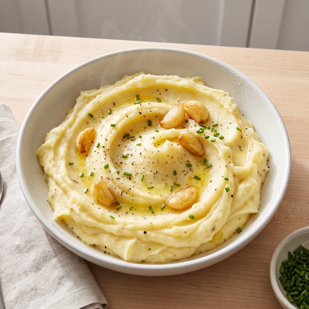 Creamy Mashed Potatoes with Roasted Garlic