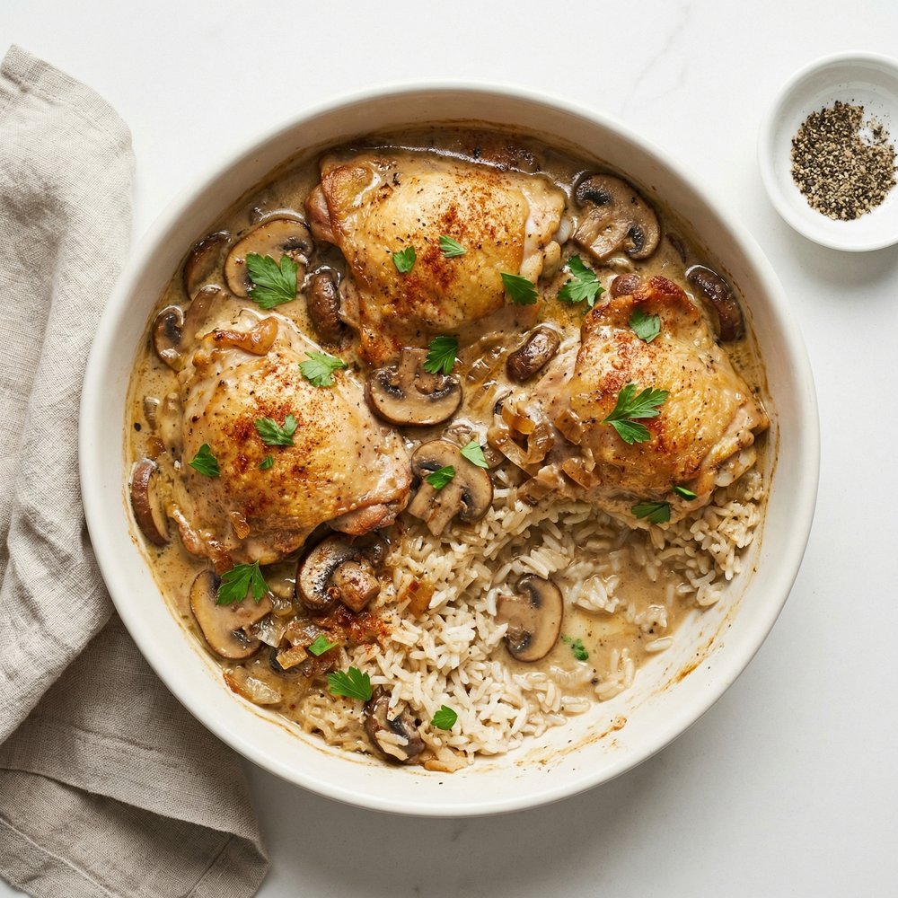 Creamy Chicken and Rice Casserole Bake