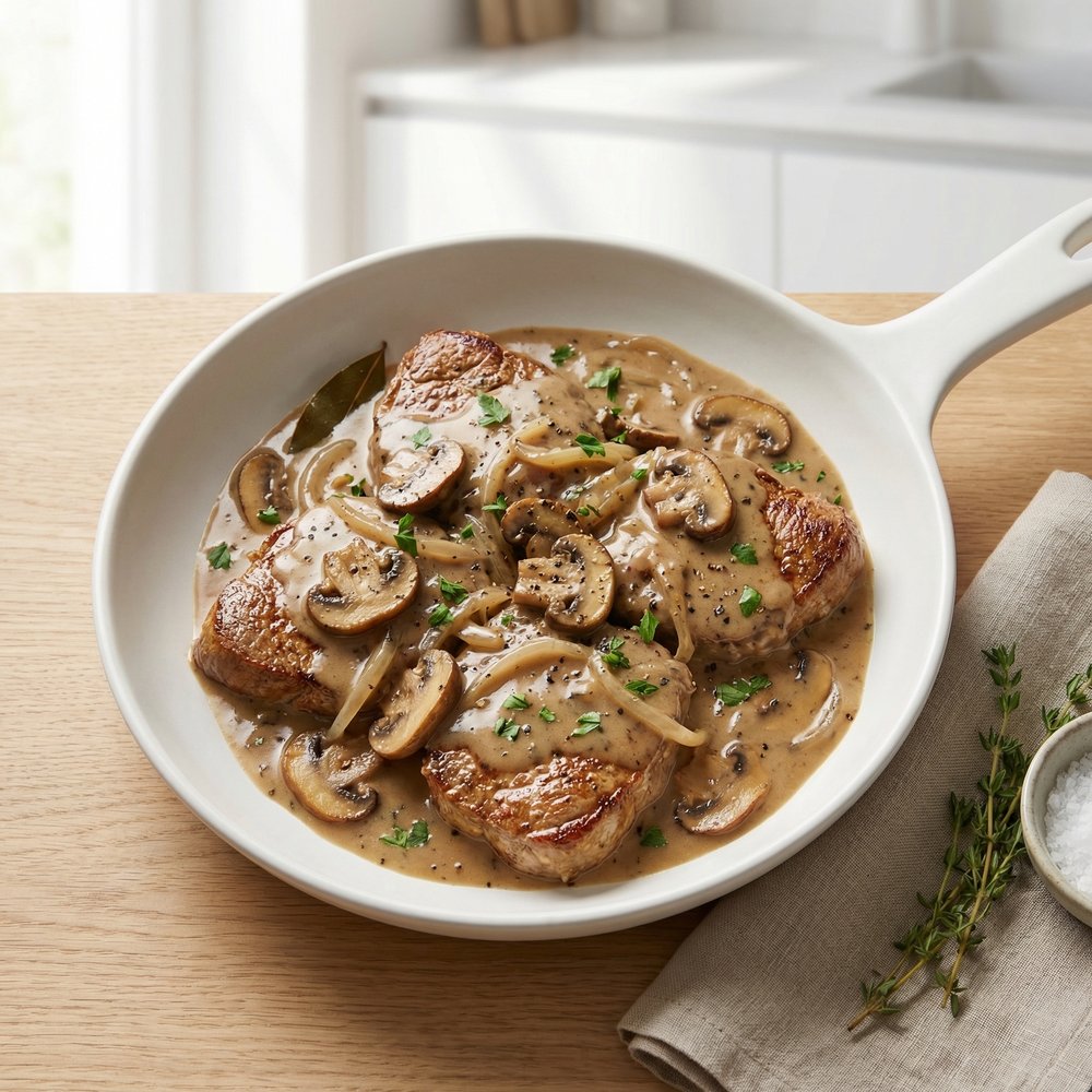 Venison Steak with Creamy Pan Gravy