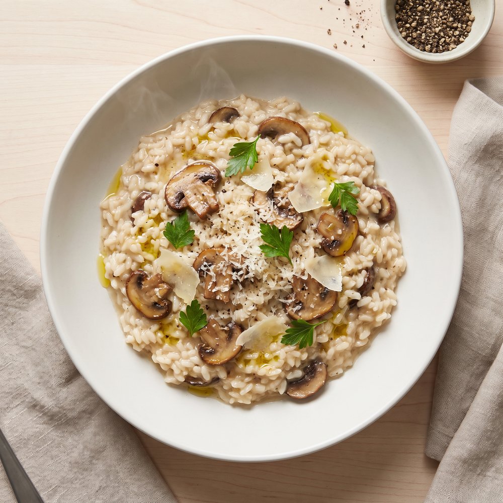 Creamy Mushroom Parmesan Risotto