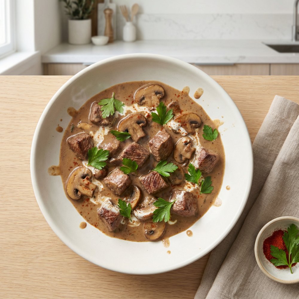 Homemade Venison Stroganoff