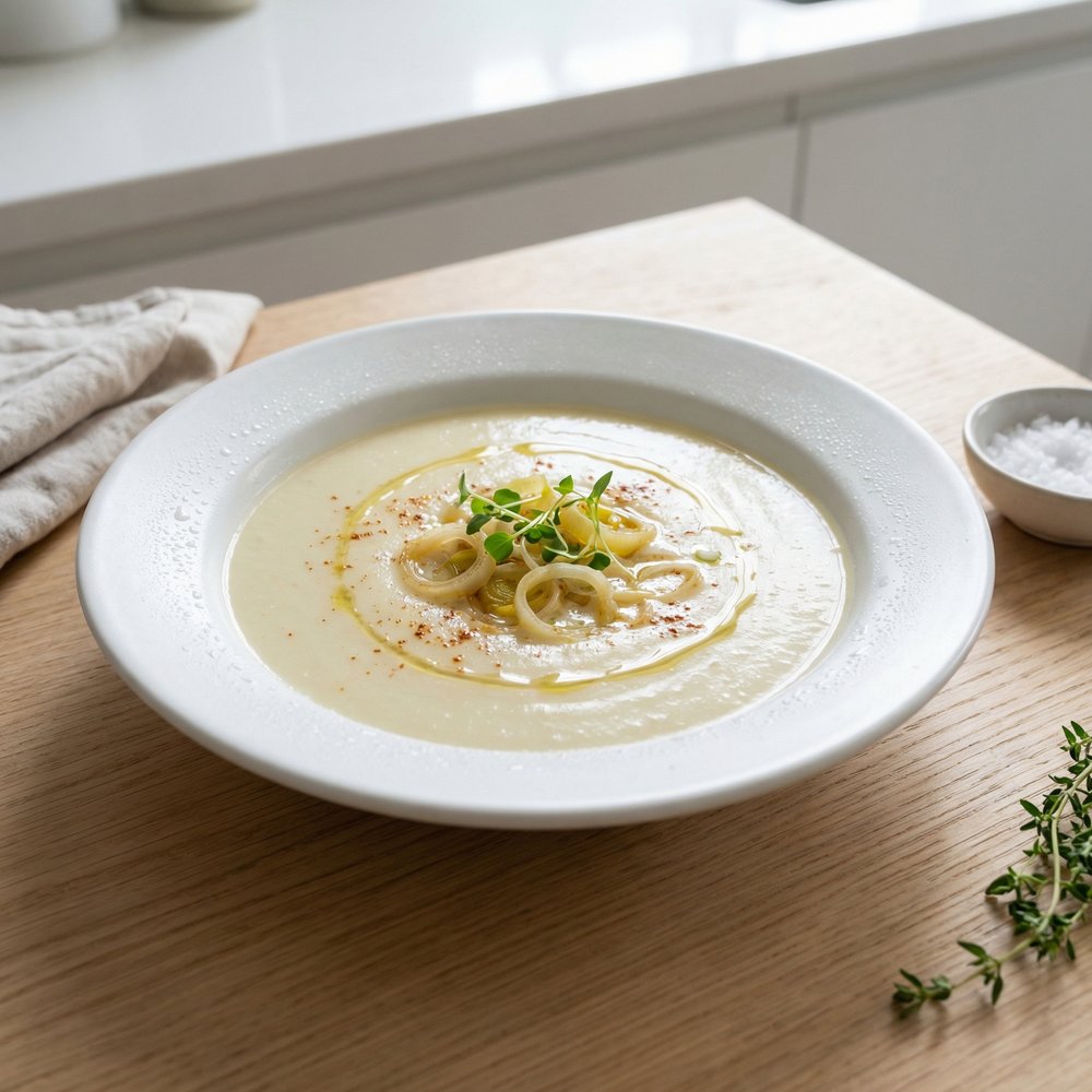 Creamy Leek and Potato Soup (Vegetarian)