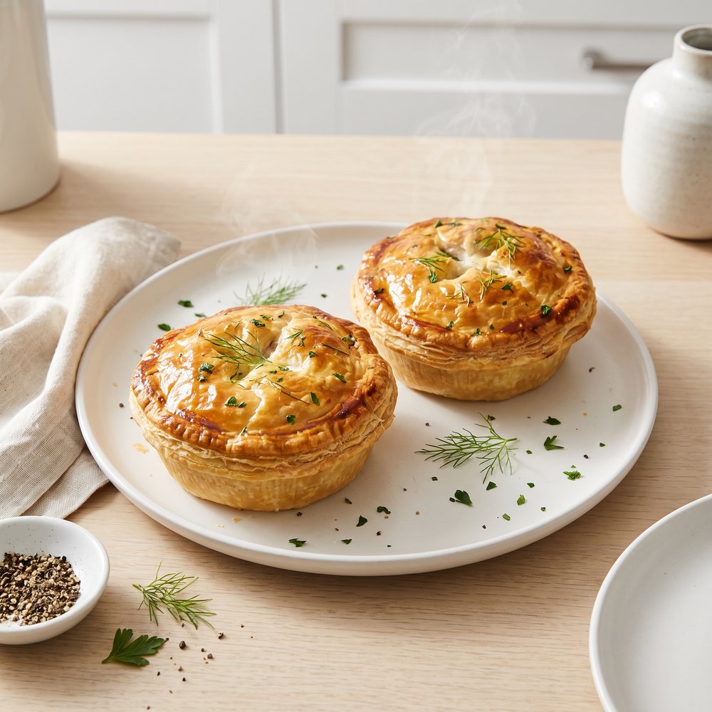 Creamy Puff-Pastry Seafood Pot Pie