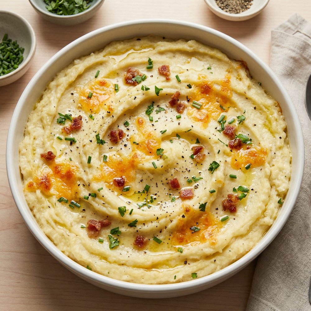 Loaded Ranch Mashed Cauliflower