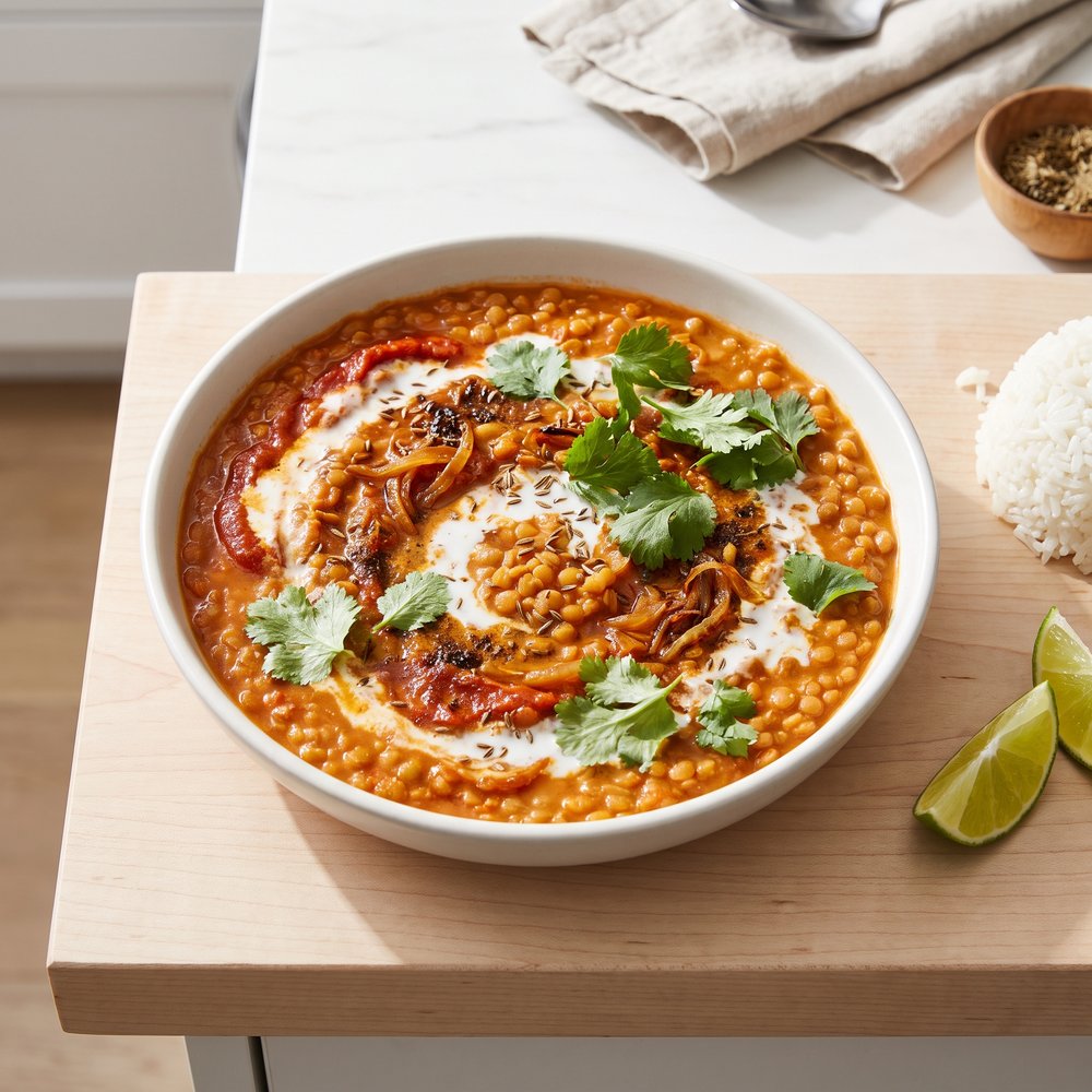 Creamy Red Lentil Curry Stew
