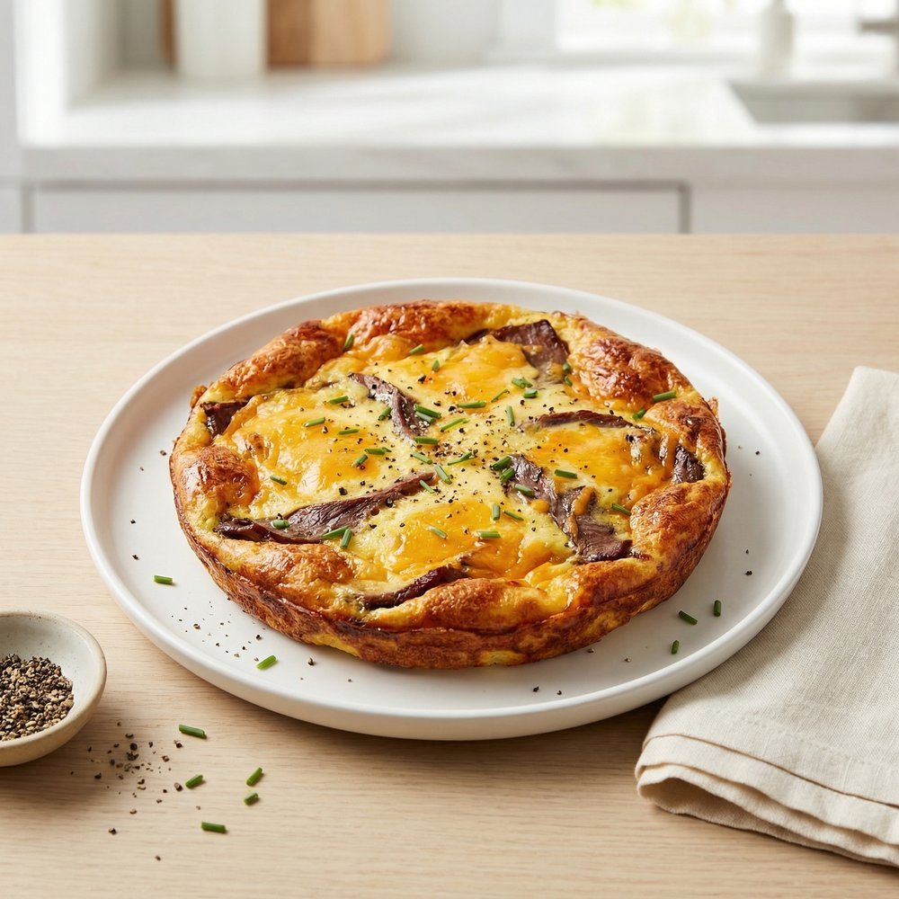 Cheddar and Roast Beef Baked Frittata