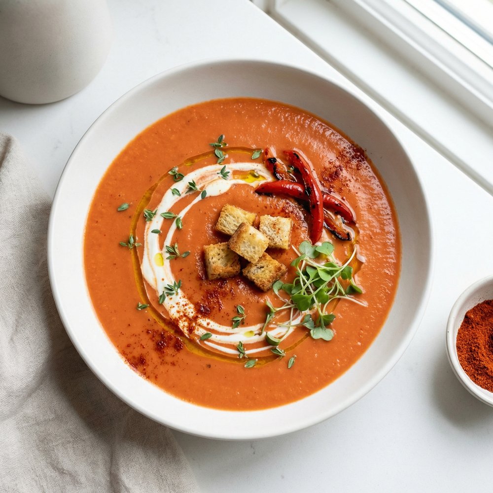 Roasted Red Pepper and Potato Soup