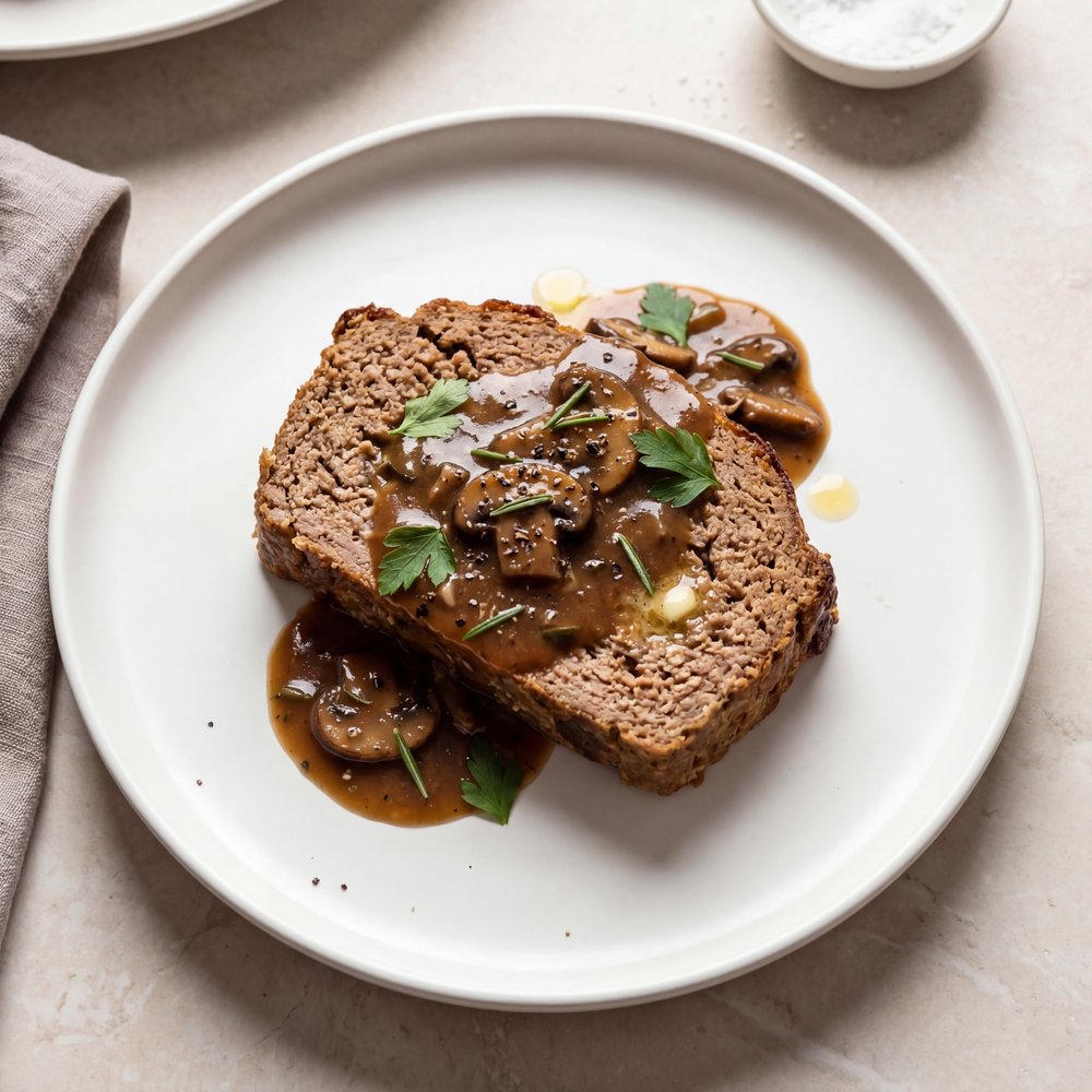 Creamy Mushroom Meatloaf