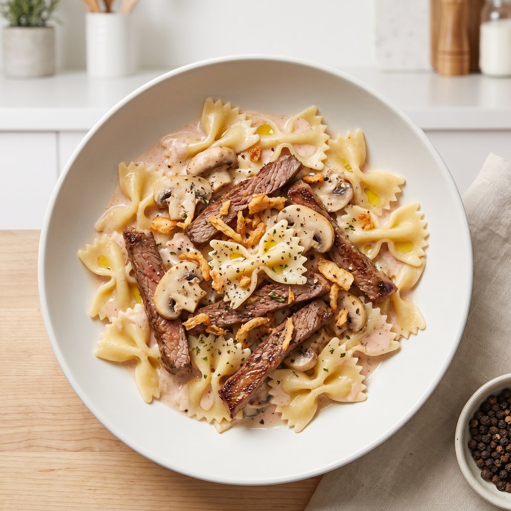 Creamy Steak Stroganoff with Cream Cheese