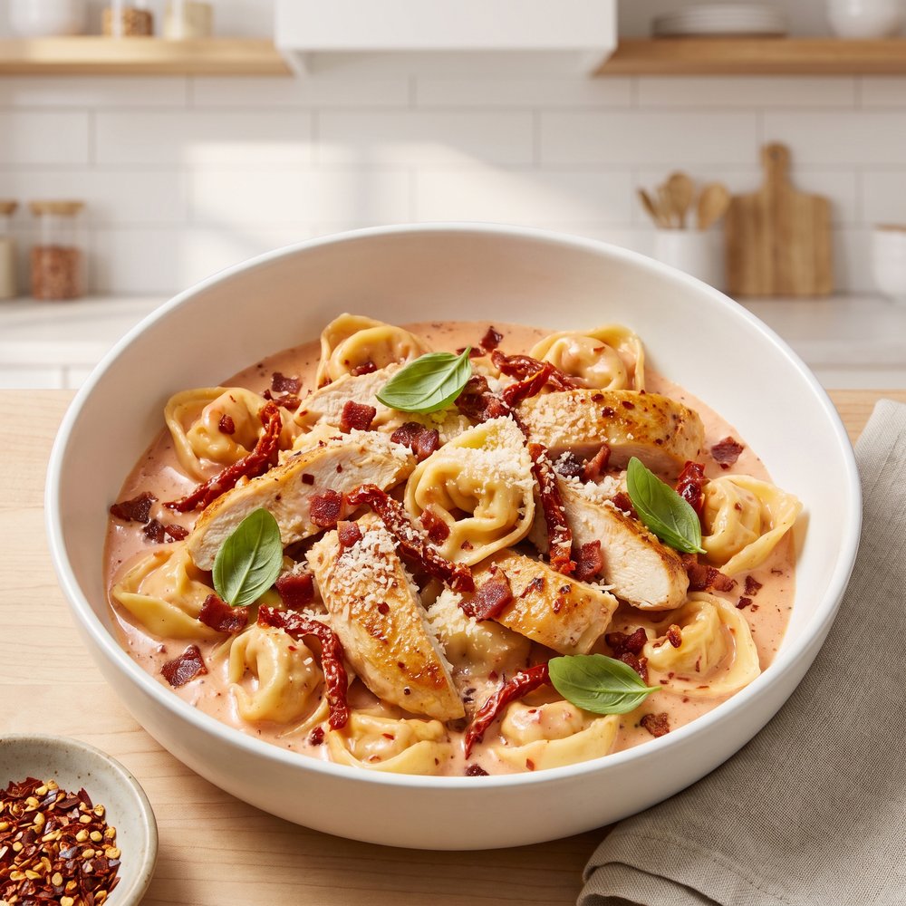 Creamy Sun-Dried Tomato Chicken Tortellini