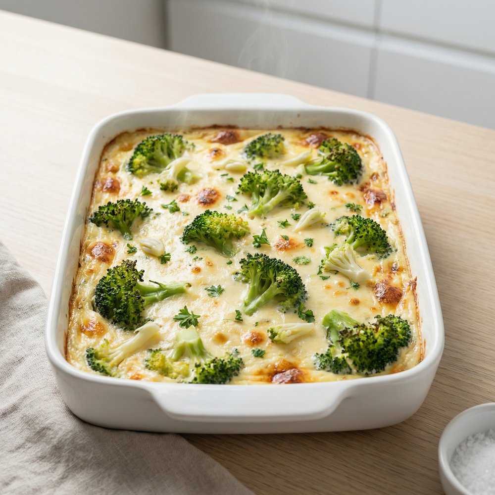 Creamy Broccoli and Swiss Cheese Casserole