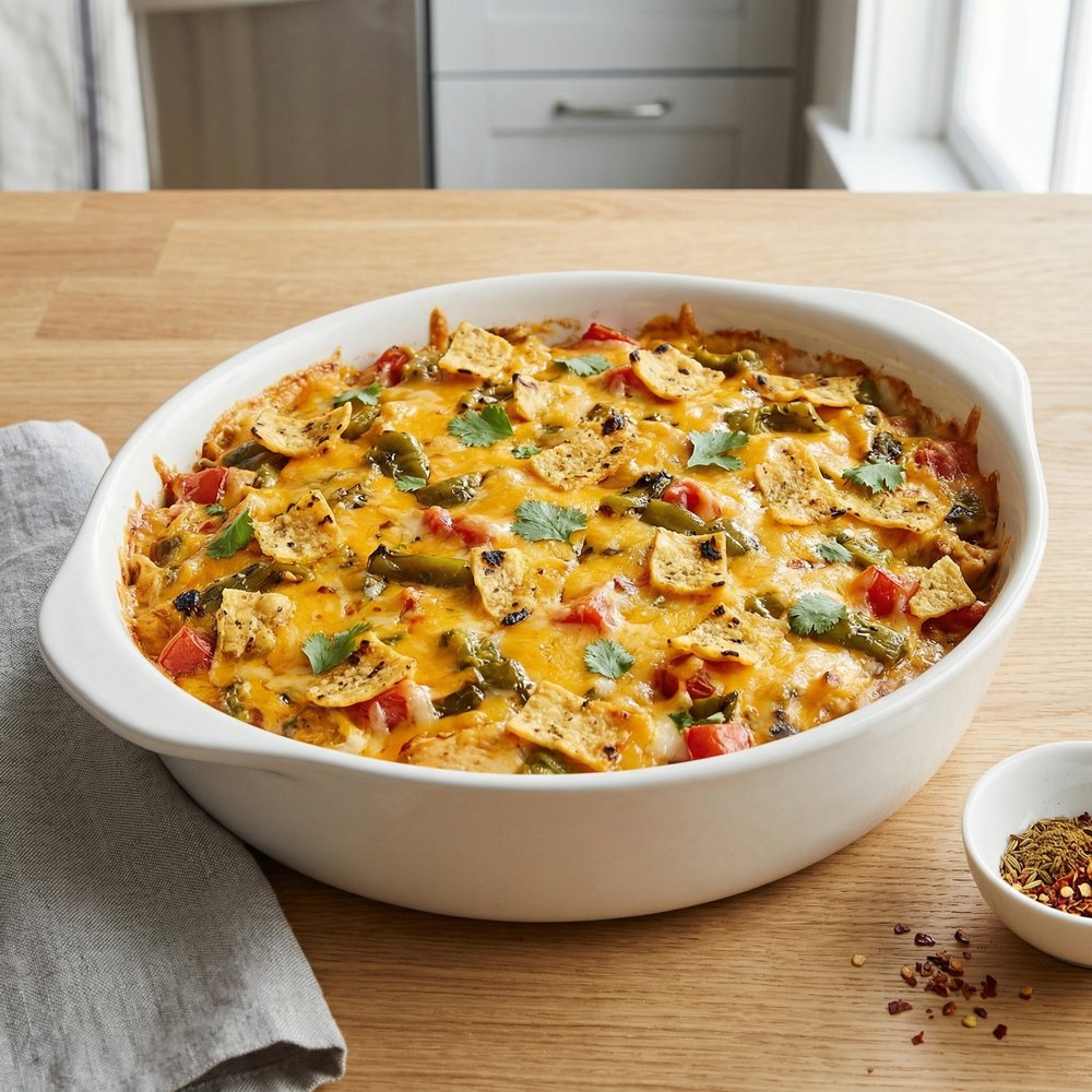 Southwest Chicken Chip Casserole