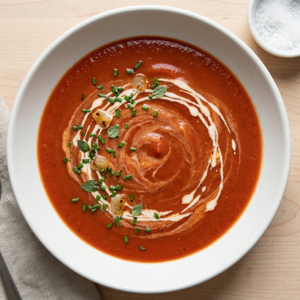4-Ingredient Creamy Tomato Soup for Two