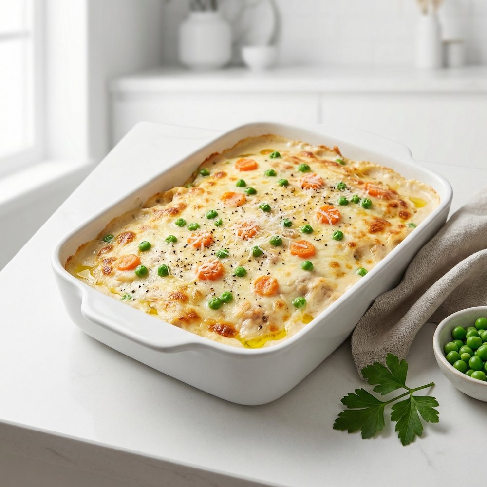 Creamy Tuna Alfredo Bake