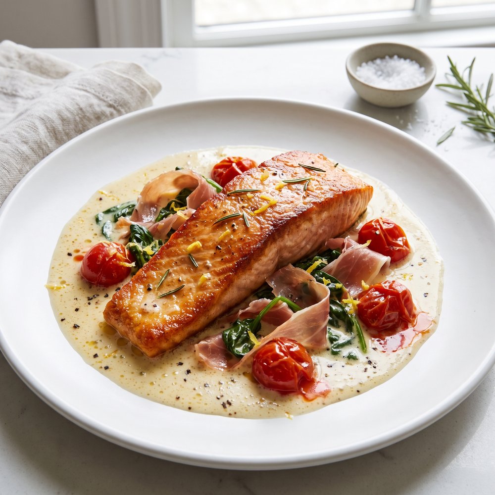 Creamy Tuscan-Style Salmon Skillet
