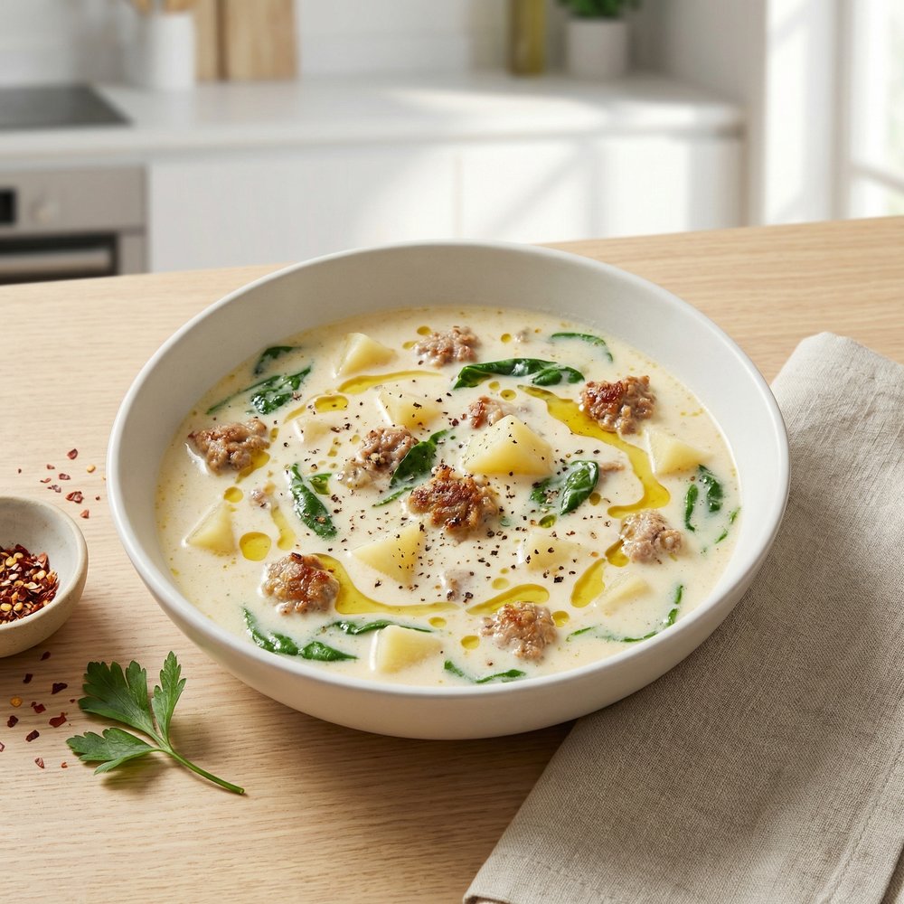 Rustic Tuscan-Style Sausage and Potato Soup