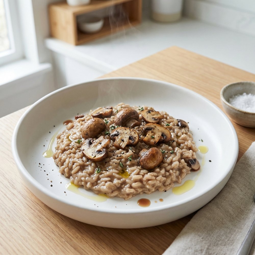 Plant-Based Mushroom Risotto