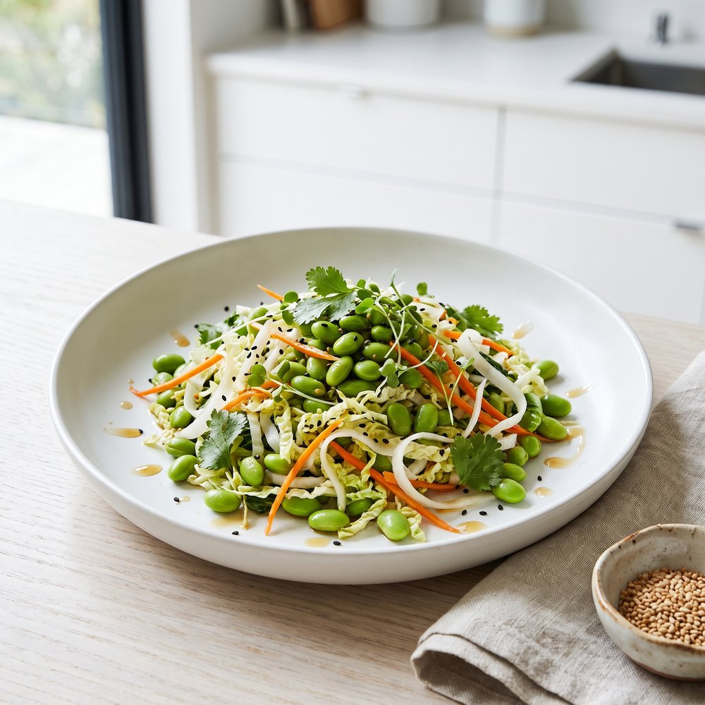 Crisp Edamame Napa Salad