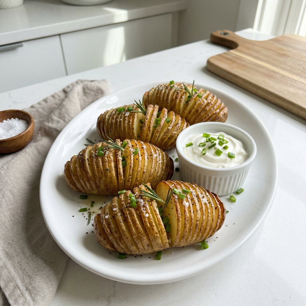 Simple Hasselback Idaho Russet Potatoes