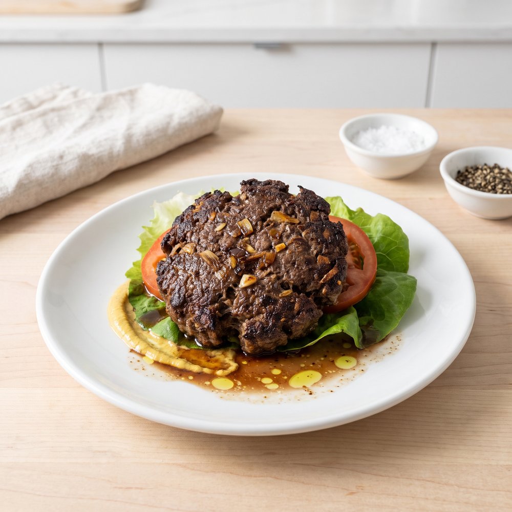 Crispy Air-Fried Beef Burgers