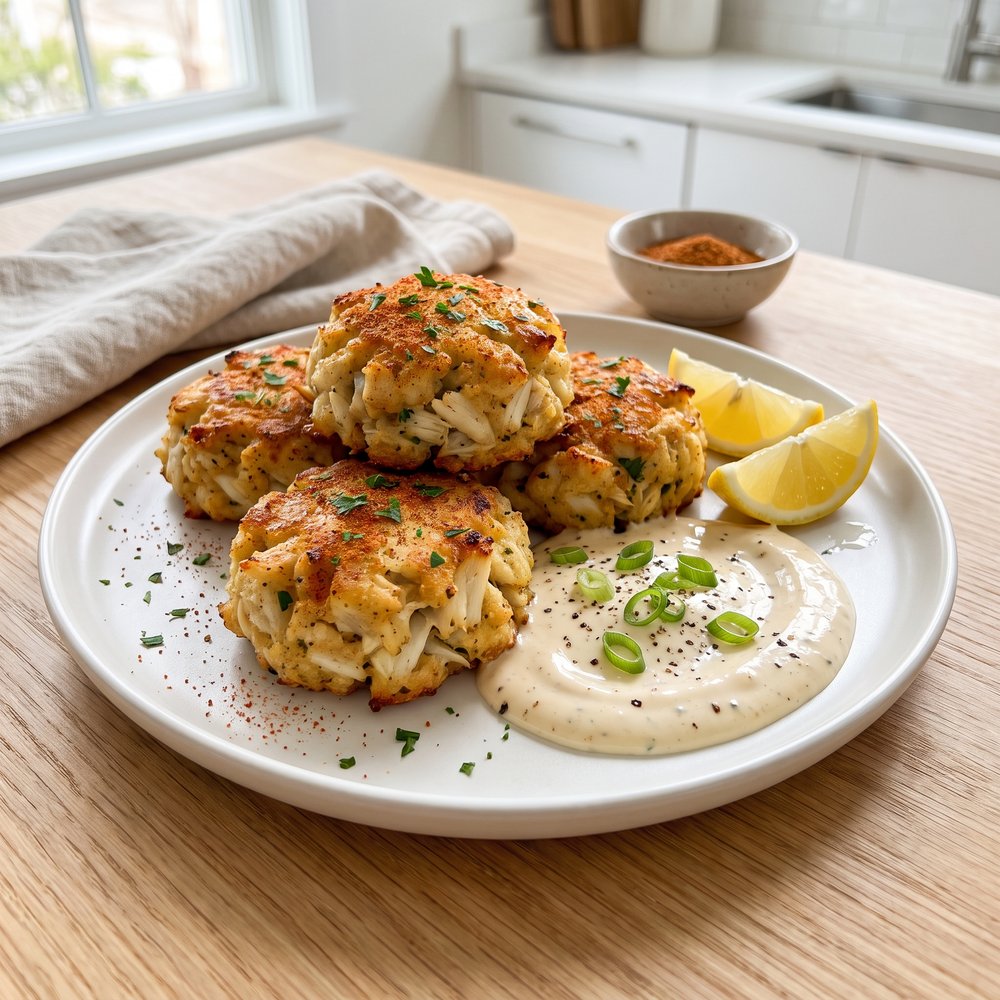 Crispy Air-Fried Crab Cakes