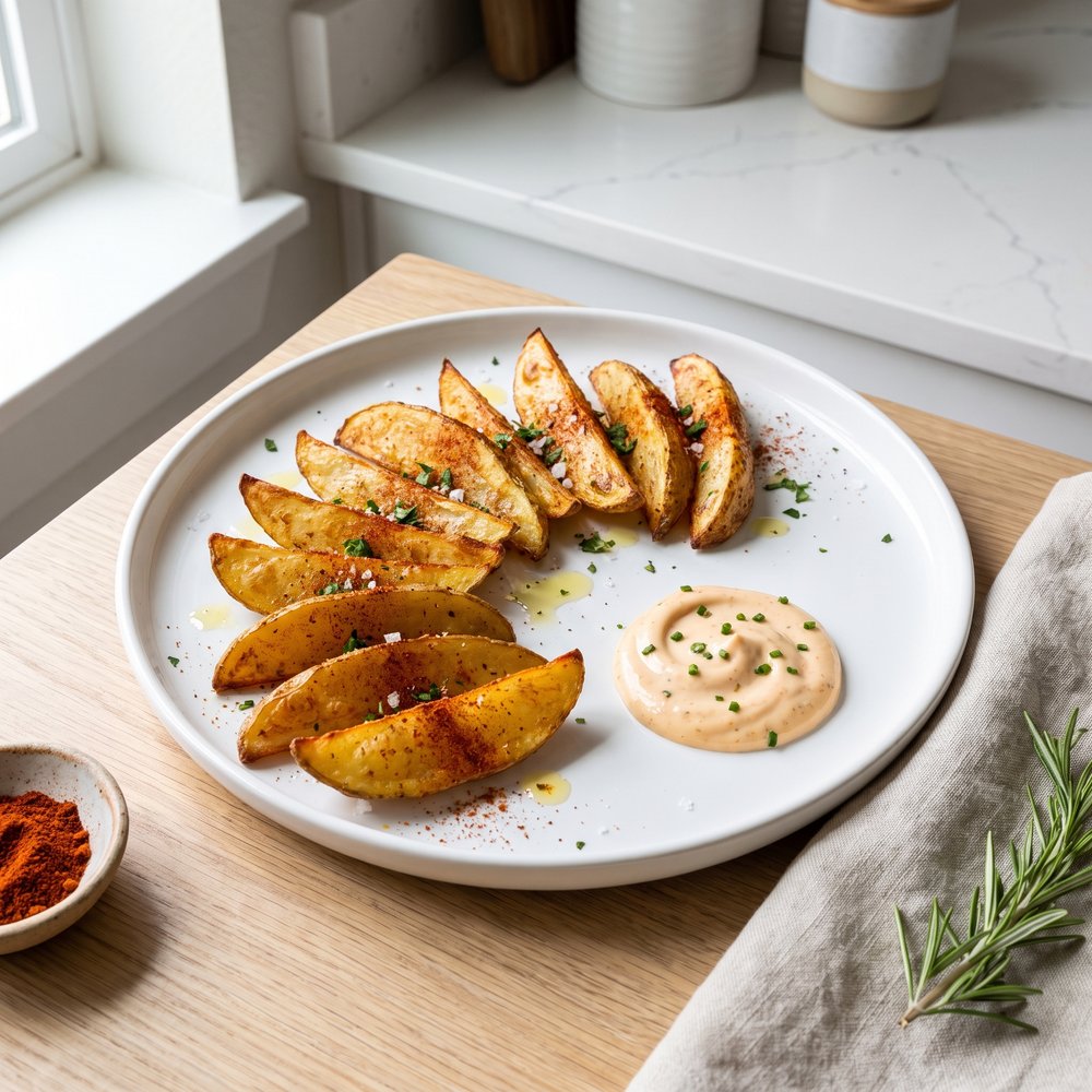 Crispy Air-Fried Potato Wedges