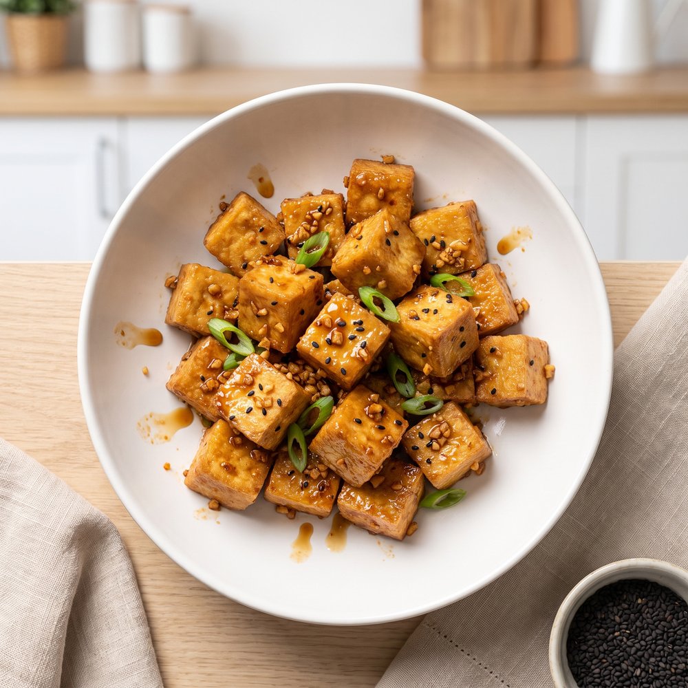 Crispy Air-Fried Tofu Bites