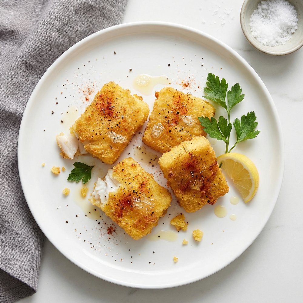 Air-Fried Crunchy Cod Fillets