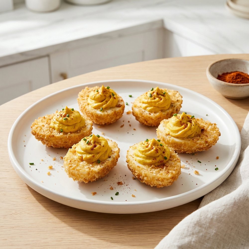 Crunchy Air-Fried Deviled Eggs