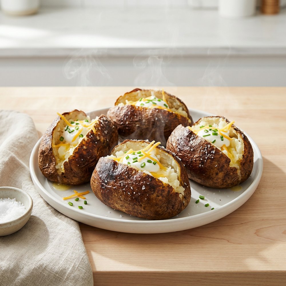 Air-Fried Crispy Baked Russet Potatoes