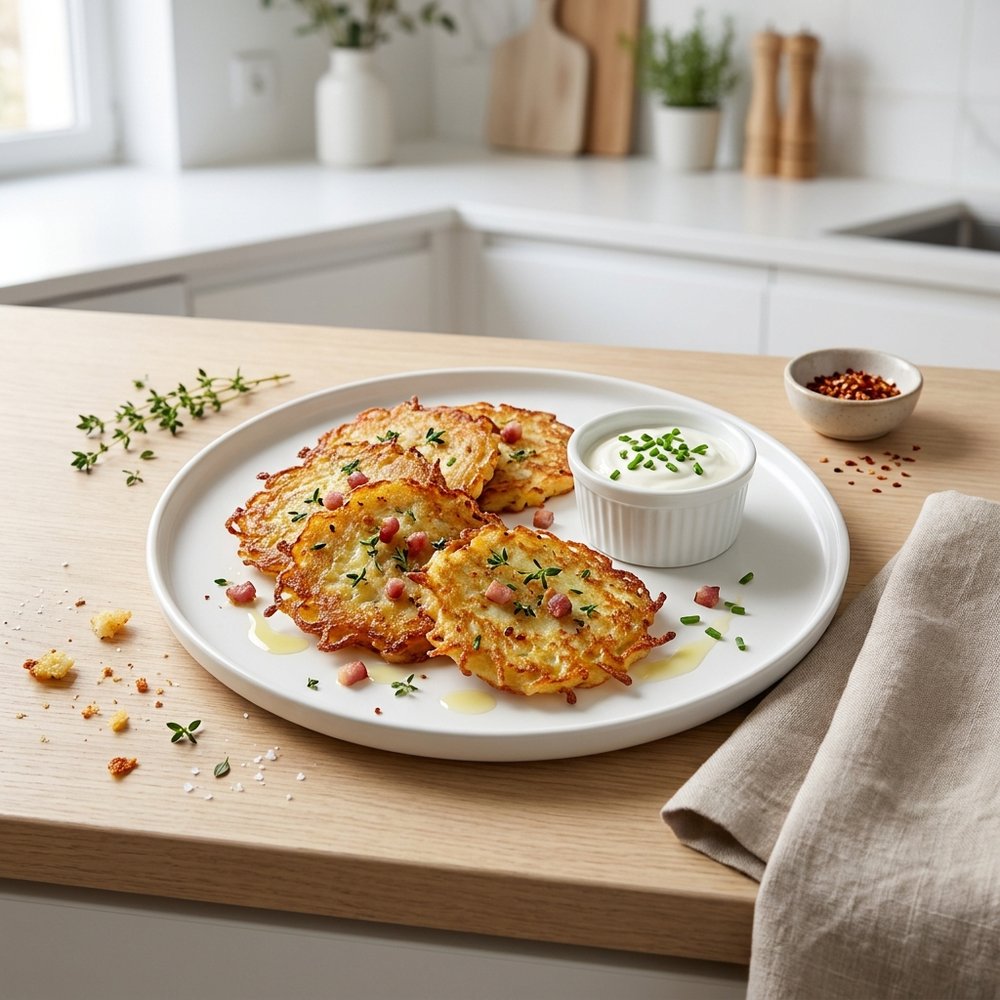 Crispy Bacon Potato Latkes