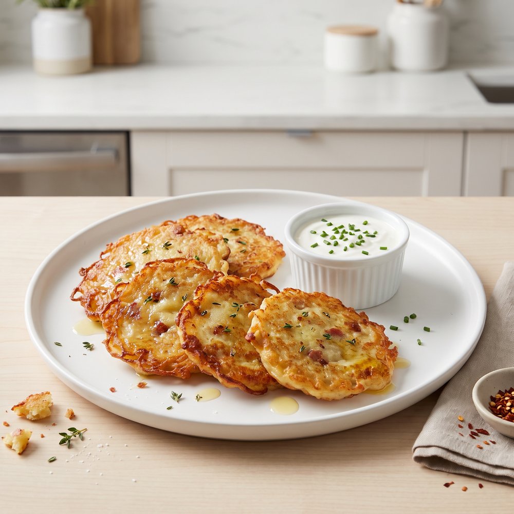 Crispy Bacon Potato Latkes